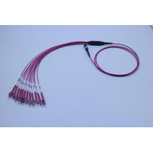 MPO / PC-LC / Upc 12 mini-cordes optiques ronds de la fibre Om4-550 magenta de fibre